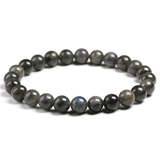 Bracelet en Labradorite Grise 8MM | Lithothérapie Stéphanie