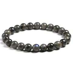 Bracelet en Labradorite Grise 8MM | Lithothérapie Stéphanie