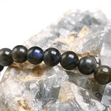 Bracelet Perles Labradorite Grise | Lithothérapie Stéphanie