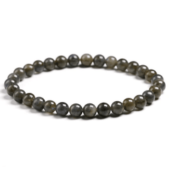 Bracelet en Labradorite Grise 6MM | Lithothérapie Stéphanie