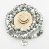 Bracelet Mala en Agate Arbre | Lithothérapie Stéphanie