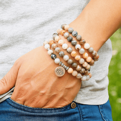 Mala en Agate Crazy Lace | Lithothérapie Stéphanie