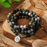 Bracelet Mala en Agate Indienne | Lithothérapie Stéphanie