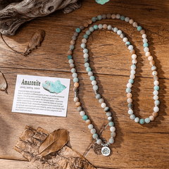 Bracelet Mala en Pierre Amazonite | Lithothérapie Stéphanie