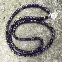 Bracelet Mala 108 Perles en Améthyste | Lithothérapie Stéphanie