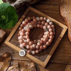 Bracelet Mala en Aventurine Rose | Lithothérapie Stéphanie