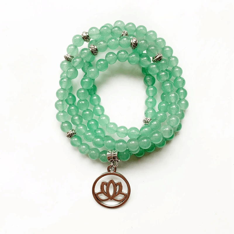 Bracelet Mala en Aventurine Verte | Lithothérapie Stéphanie