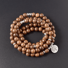 Bracelet Mala Arbre de Vie en Bois | Lithothérapie Stéphanie