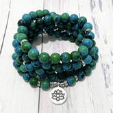Bracelet Mala en Chrysocolle | Lithothérapie Stéphanie