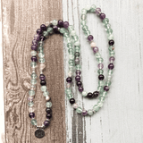 Bracelet Mala Tibétain en Fluorite | Lithothérapie Stéphanie