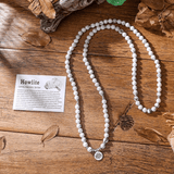 Bracelet Mala Bouddhiste en Howlite | Lithothérapie Stéphanie