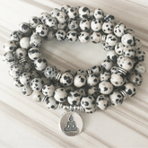 Bracelet Mala en Jaspe Dalmatien | Lithothérapie Stéphanie