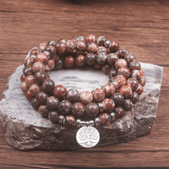 Bracelet Mala en Jaspe Léopard | Lithothérapie Stéphanie