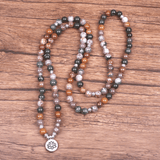 Collier Mala en Jaspe Océan | Lithothérapie Stéphanie