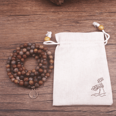 Mala 108 Perles en Jaspe Picasso | Lithothérapie Stéphanie