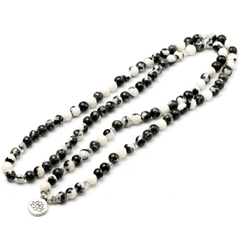 Bracelet Mala Bouddhiste en Jaspe Zèbre | Lithothérapie Stéphanie