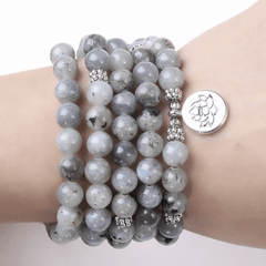 Bracelet Mala en Labradorite Naturelle | Lithothérapie Stéphanie
