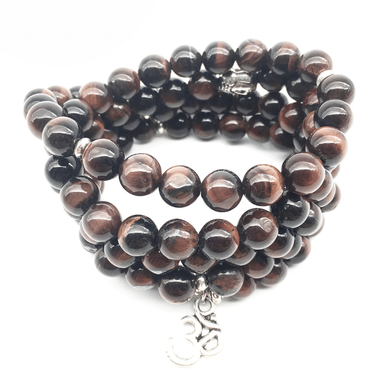 Bracelet Mala en Oeil de Taureau | Lithothérapie Stéphanie