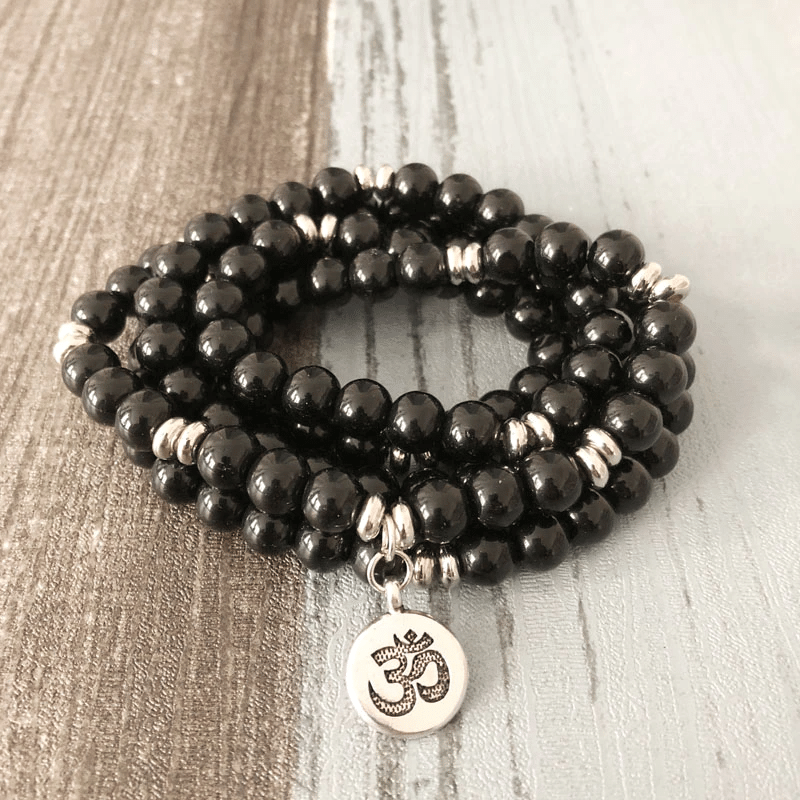 Bracelet Mala en Onyx | Lithothérapie Stéphanie