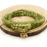 Bracelet Mala en Péridot | Lithothérapie Stéphanie