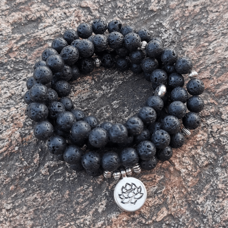 Bracelet Mala en Pierre de Lave | Lithothérapie Stéphanie