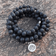 Bracelet Mala en Pierre de Lave | Lithothérapie Stéphanie