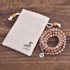 Bracelet Mala en Pierre de Soleil | Lithothérapie Stéphanie