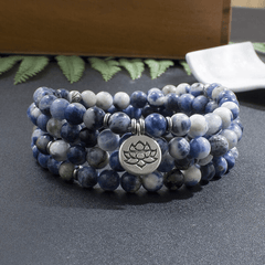 Bracelet Mala en Sodalite | Lithothérapie Stéphanie