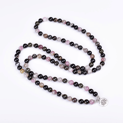 Collier Mala en Tourmaline Multicolore | Lithothérapie Stéphanie