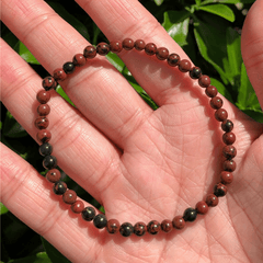 Bracelet Femme en Obsidienne Acajou | Lithothérapie Stéphanie
