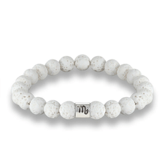 Bracelet de Pierre de Lave Blanche | Lithothérapie Stéphanie