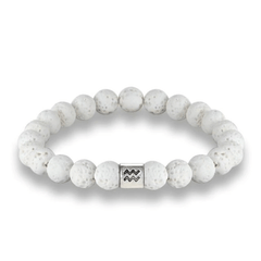 Bracelet Pierre de Lave Blanche | Lithothérapie Stéphanie