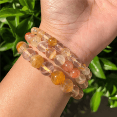 Bracelet Quartz Hématoïde Jaune | Lithothérapie Stéphanie