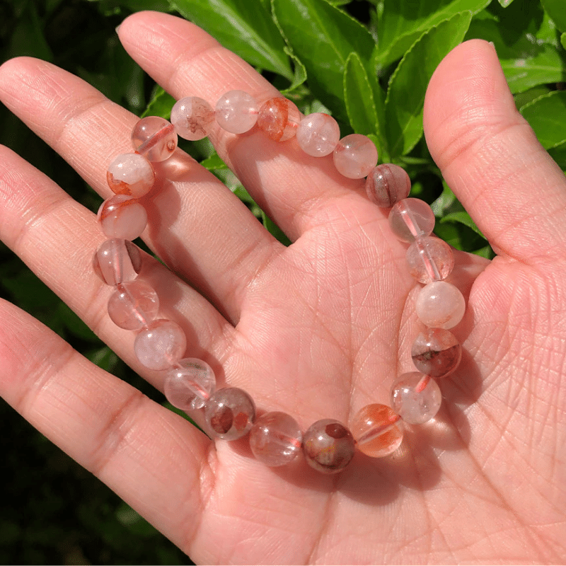 Bracelet en Quartz Hématoïde | Lithothérapie Stéphanie