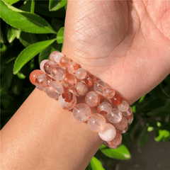 Bracelet Quartz Hématoïde Rouge | Lithothérapie Stéphanie