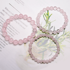 Bracelet Pierre Quartz Rose Clair | Lithothérapie Stéphanie