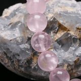 Bracelet Perles Quartz Rose Clair | Lithothérapie Stéphanie
