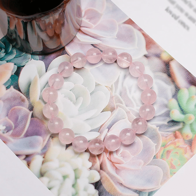 Bracelet en Quartz Rose Clair | Lithothérapie Stéphanie