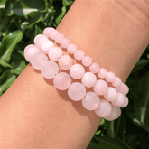Bracelet Quartz Rose Mat | Lithothérapie Stéphanie