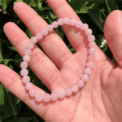 Bracelet Quartz Rose Givré | Lithothérapie Stéphanie