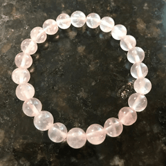 Bracelet Pierre Quartz Rose Pâle | Lithothérapie Stéphanie