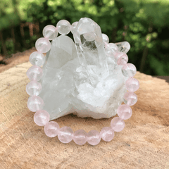 Bracelet en Quartz Rose Pâle | Lithothérapie Stéphanie