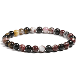 Bracelet en Tourmaline Multicolore 6MM | Lithothérapie Stéphanie