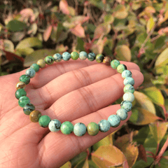Bracelet Perles Variscite | Lithothérapie Stéphanie