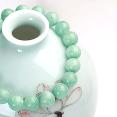 Bracelet Perles Amazonite Verte | Lithothérapie Stéphanie