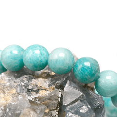 Bracelet Boule Amazonite | Lithothérapie Stéphanie