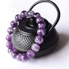 Bracelet en Améthyste à Chevron | Lithothérapie Stéphanie