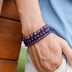 Bracelet Améthyste | Homme | Lithothérapie Stéphanie