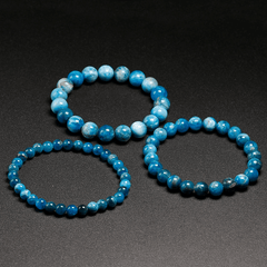 Bracelet Pierre Apatite Bleue | Lithothérapie Stéphanie