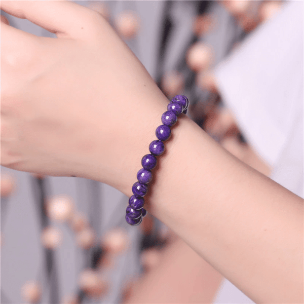 Bracelet en Charoïte Violette | Livraison Gratuite